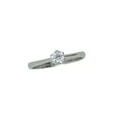 Anillo oro blanco 6 grapas 18k 1 bri-0.28k - 676312