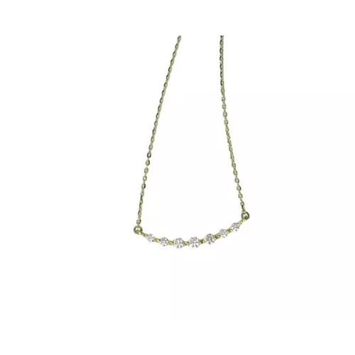Collar or groc 18k tira brill.0.22k cadena 42cm - JCOB0342