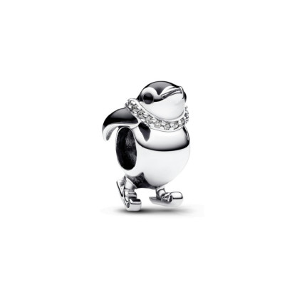 Charm Pandora pingui plata esmalt negre zircon - 792988C01