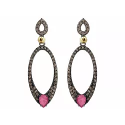 Arracades Bohemme plata or zircon xampany quars - 7TEA019EP