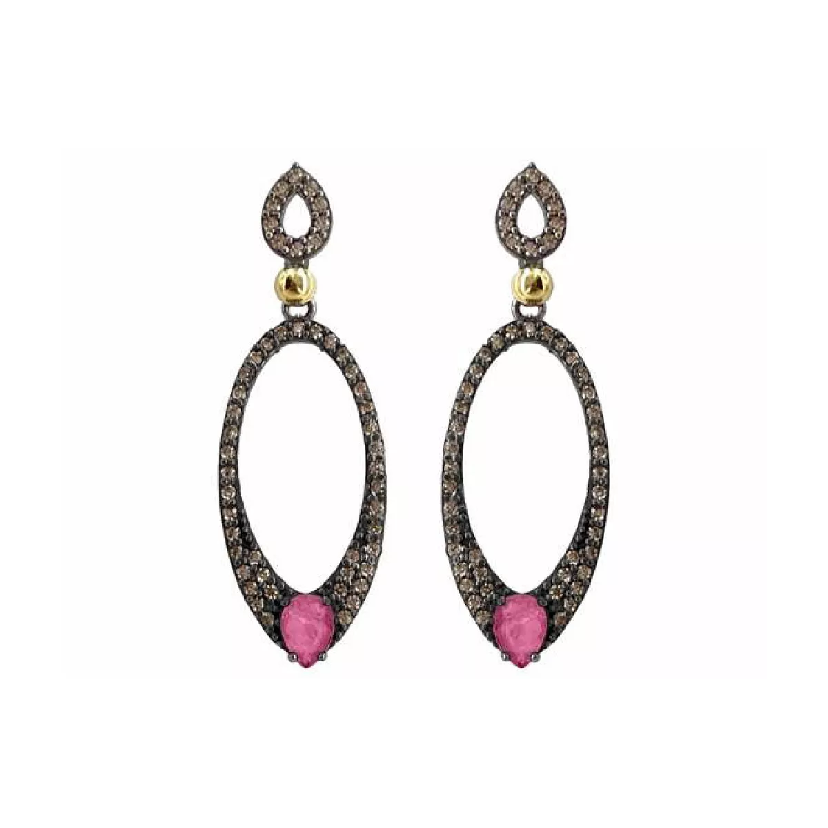 Arracades Bohemme plata or zircon xampany quars - 7TEA019EP