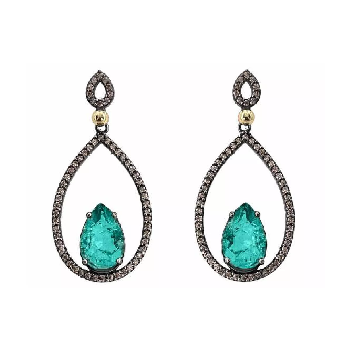 Arracades Bohemme plata or zircon xampany quars - 7TEA020E