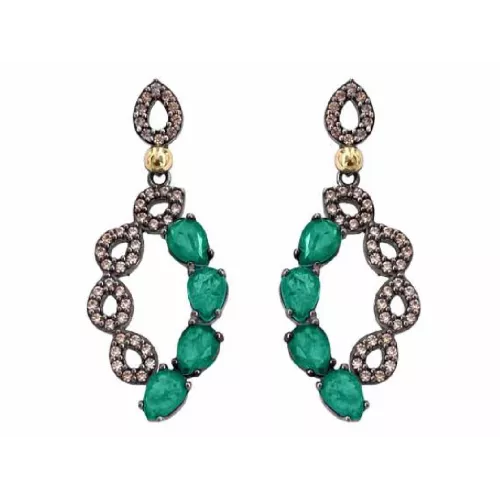 Arracades Bohemme plata or zircon xampany quars - 7TEA012E