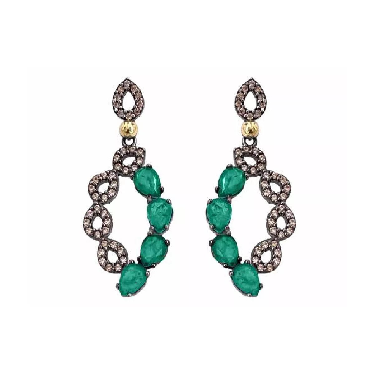 Arracades Bohemme plata or zircon xampany quars - 7TEA012E