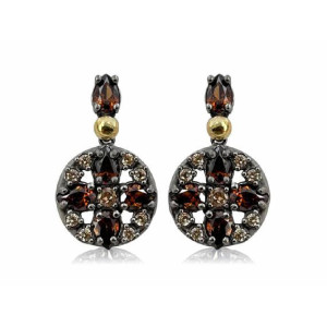 Arracades de penjar Bohemme plata or zircon - 7SHE002ELB