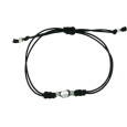 Polsera or blanc 18k cor brillants i 2 maragdes nylon - JPUB0177 Polsera or blanc 18k cor brillants i 2 maragdes nylon - JPUB0177