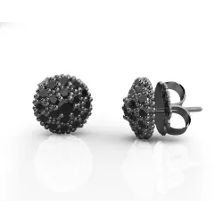 Arracades Bohemme plata or espineles negres - 7ETE020E