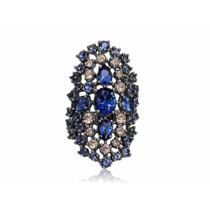 Anillo Bohemme plata oro y circon - 7SHE007RT15