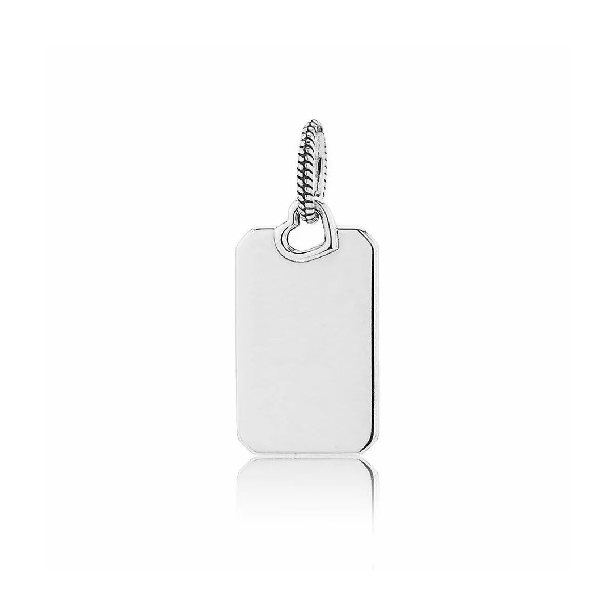Penjoll placa Pandora plata rectangular - 398611C00