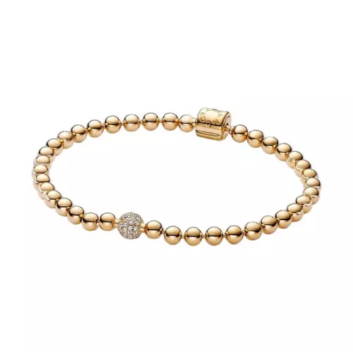 Polsera plata 14k gold-plated zircon boles - 568342C01