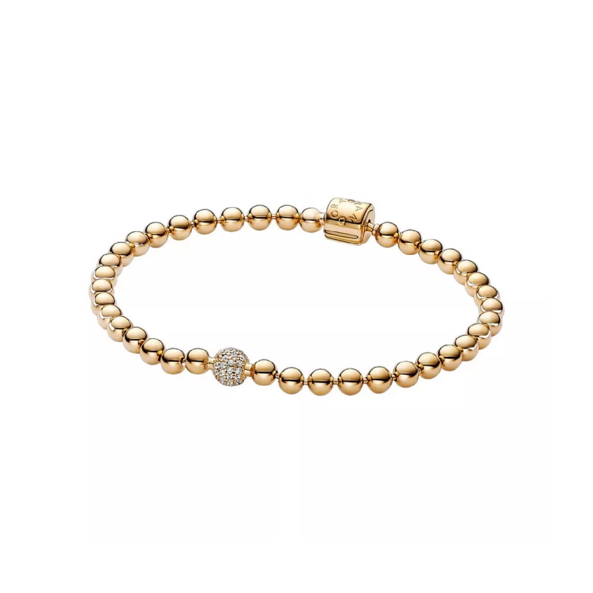 Polsera plata 14k gold-plated zircon boles - 568342C01