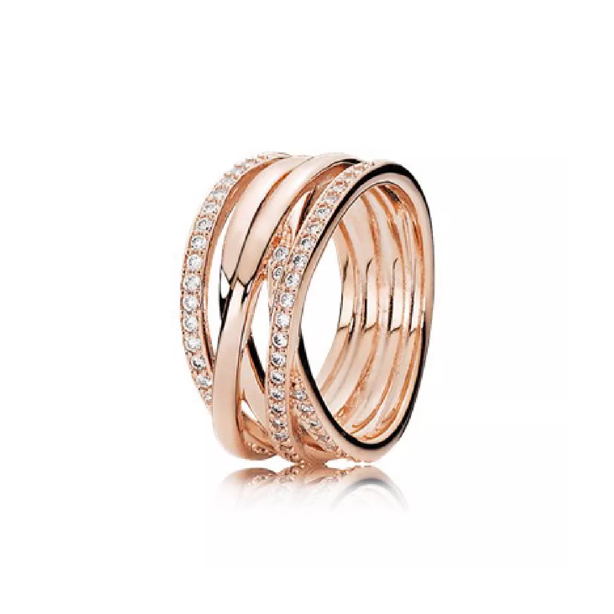 Anell Pandora plata rose zircon - 180919CZ