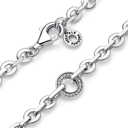 Pulsera Pandora plata acadenada circon - 592777C01