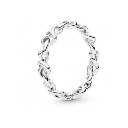 Anillo Pandora plata corazones - 198018