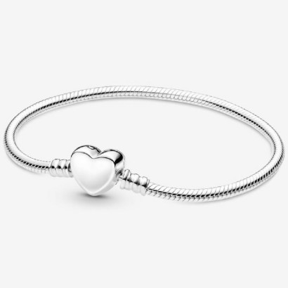 Pulsera Pandora plata cierre corazon liso - 599206C00