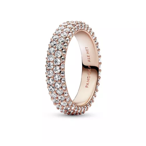 Anillo Pandora plata rose 14k gold-plated p.b circon  - 182629C01