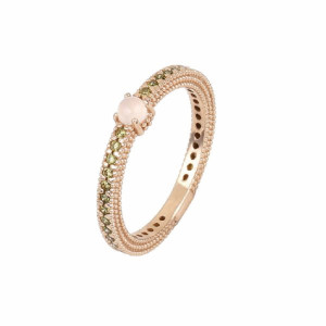 Anillo Sunfield plata rose cuarzo y circon - AN064461/2