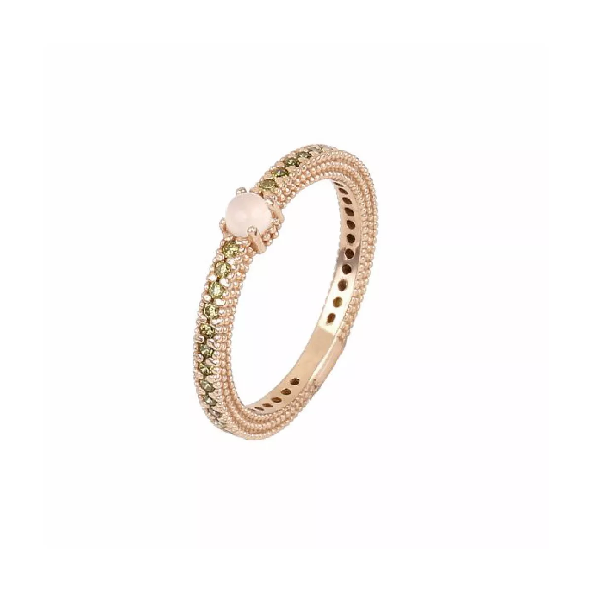 Anillo Sunfield plata rose cuarzo y circon - AN064461/2
