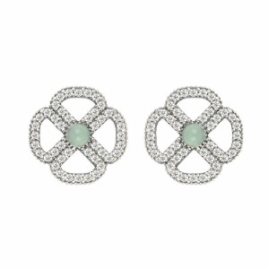 Pendientes Sunfield plata circon cuarzo - PE064503