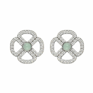 Pendientes Sunfield plata circon cuarzo - PE064503