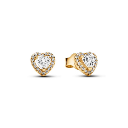 Pendientes Pandora corazon oro 14k - 268427C01