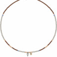 Collar Sunfield plata rose agata hematites - CL064583