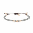 Polsera Sunfield plata zircon hematites gris nailon - PU061290