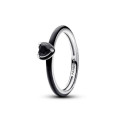 Anillo pandora corazon plata cristal negro - 193088C01