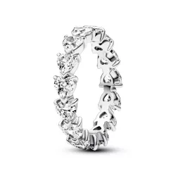 Anillo Pandora corazones plata circon - 193103C01