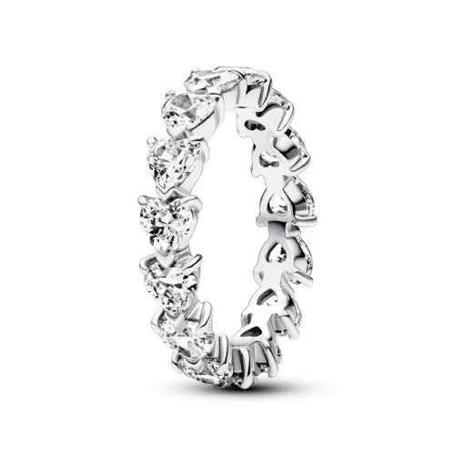 Anillo Pandora corazones plata circon - 193103C01