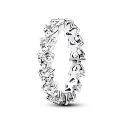 Anillo Pandora corazones plata circon - 193103C01
