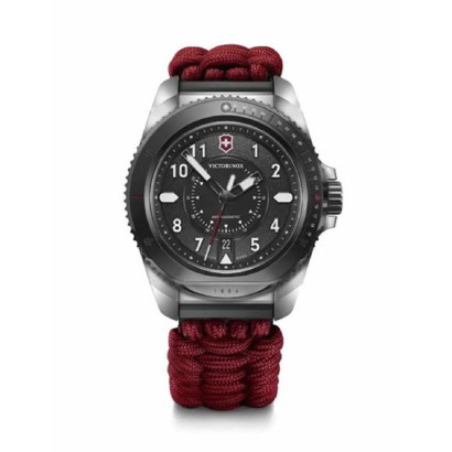 Reloj Victorinox Journey 1884 43mm de diametro de caja 100m water resistant correa roja - V242016.1