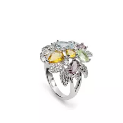 Anillo plata circon colores - 19584-R