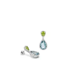 Arracades plata zircon colors - 17574-A