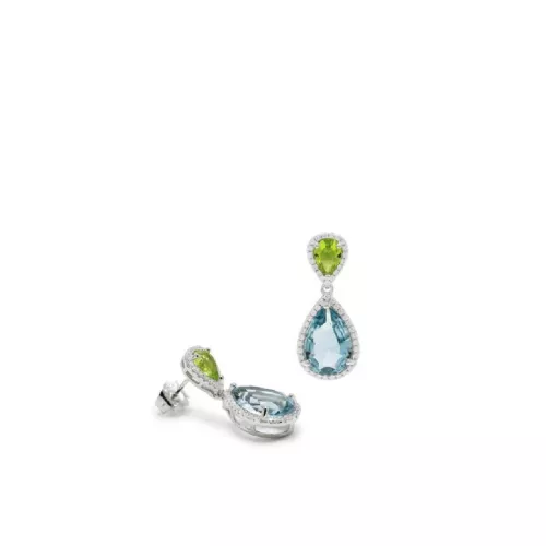 Arracades plata zircon colors - 17574-A