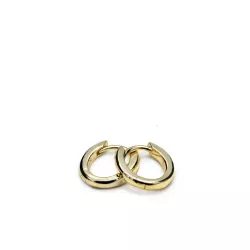 Pendientes criolla plata chapada 14x12mm - 19352-G-A