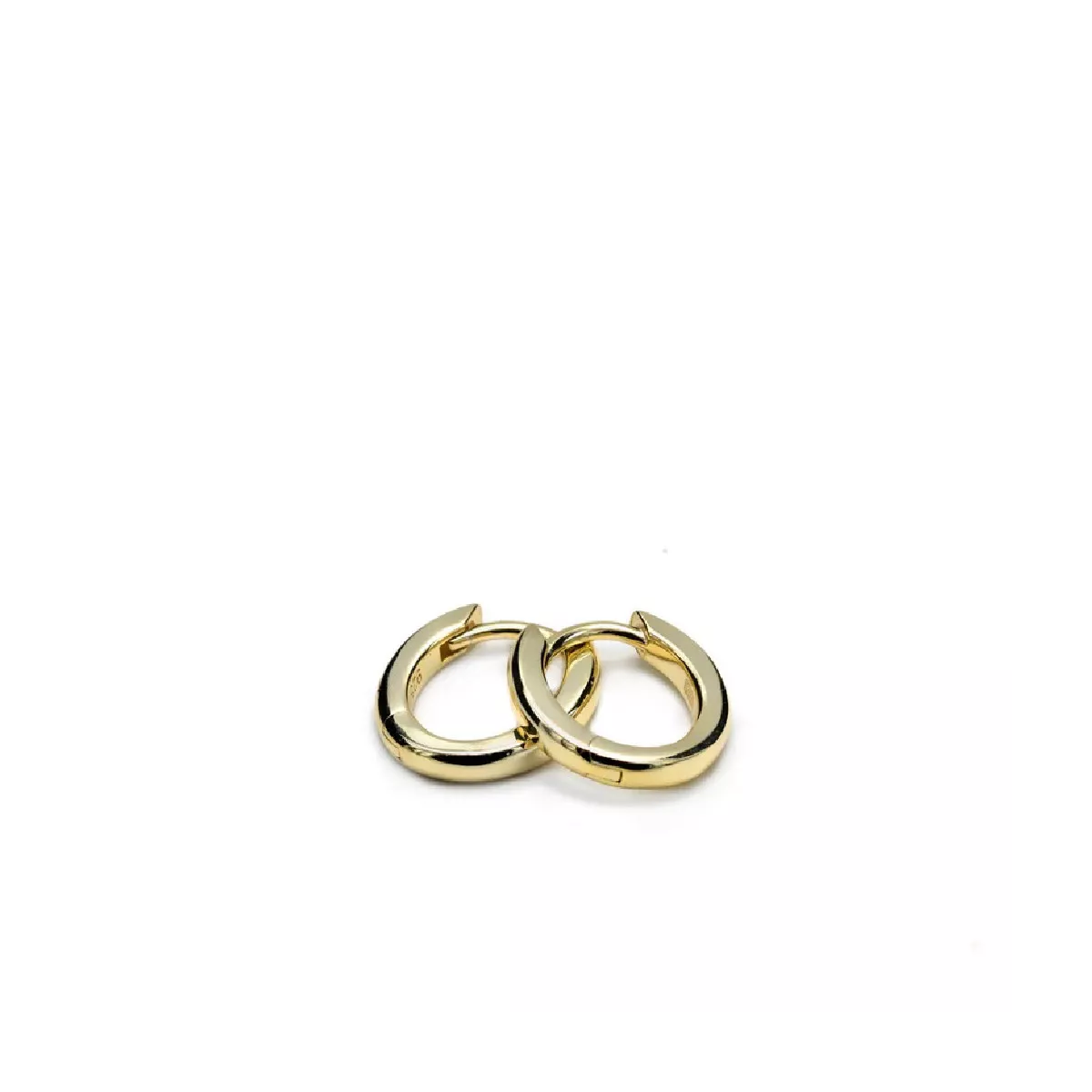 Pendientes criolla plata chapada 14x12mm - 19352-G-A