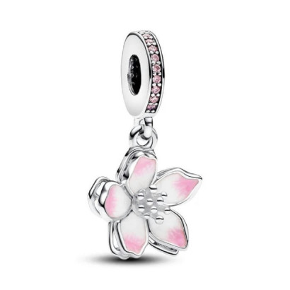 Charm Pandora plata flor esmalte y circon - 790667C01