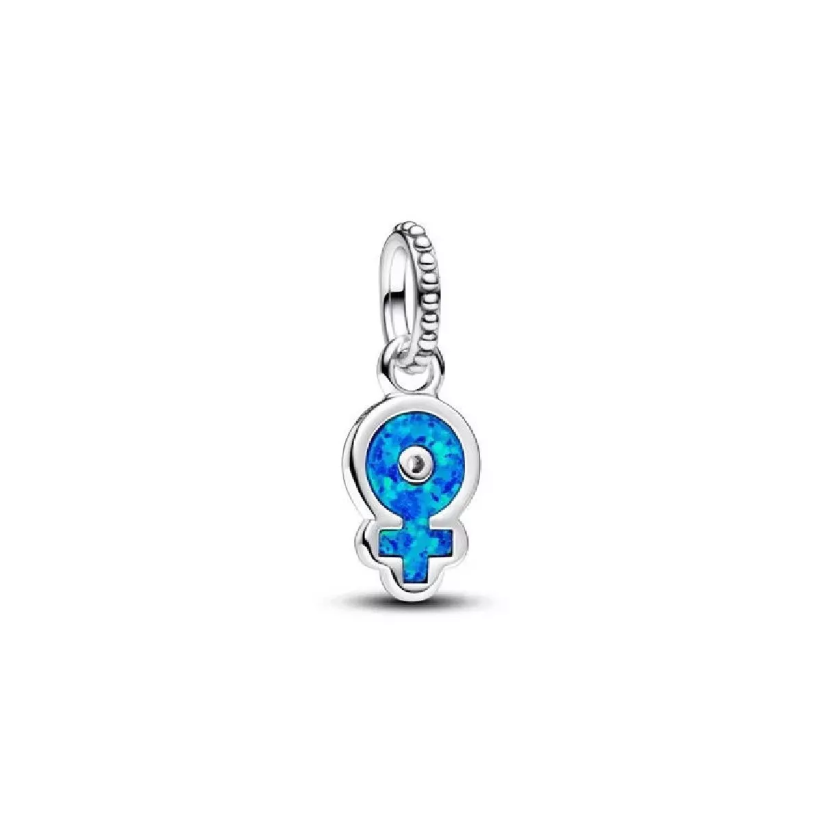 Charm plata simbol dona esmalt blau - 793181C01
