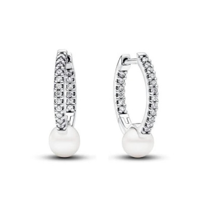 Arracades Pandora plata zircon i perla - 293171C01
