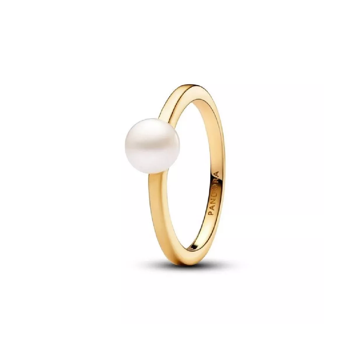 Anillo Pandora plata 14k gold-plated perla - 163157C01