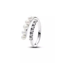 Anillo Pandora plata circon y perlas - 193145C01