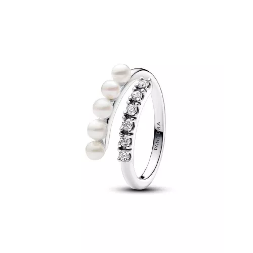 Anillo Pandora plata circon y perlas - 193145C01