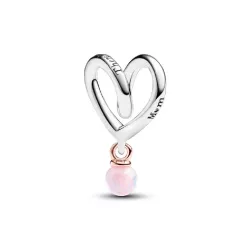 Charm Pandora plata cor plata opal - 783242C01