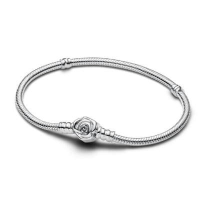 Pulsera Pandora plata cierre flor rosa - 593211C00