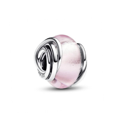Charm Pandora plata murano rosa - 793241C00