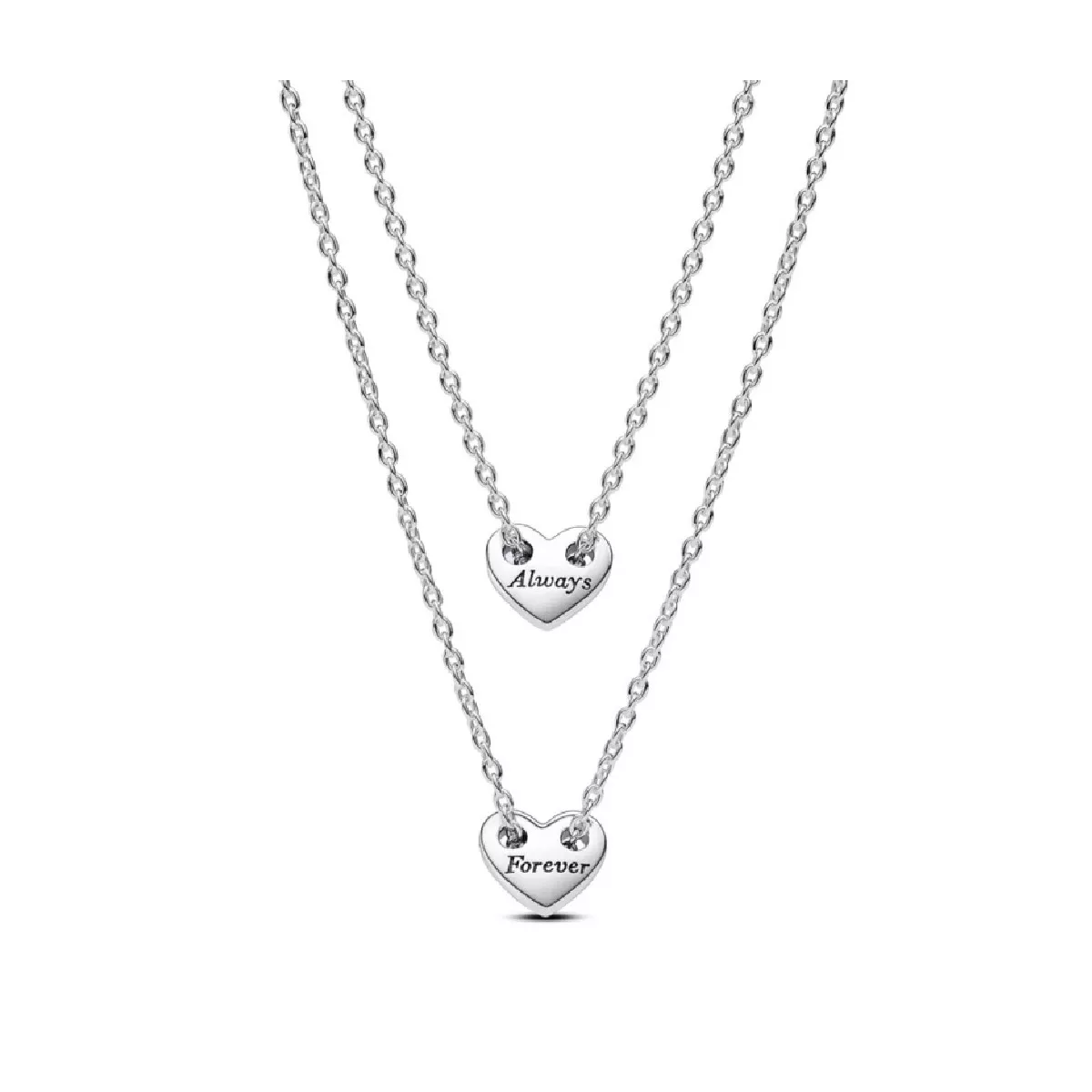 Collar Pandora plata cor always forever - 393207C00-45