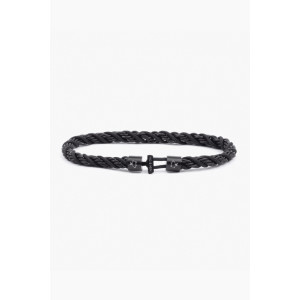 Pulsera Pig&Hen Catena Twisted acero y nylon negro - P50-290000