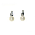 Pendientes oro blanco tuyo perla 2 brillantes - GBR2081P