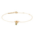 Pulsera Pdpaola Green Lily plata chapada - PU01-775-U